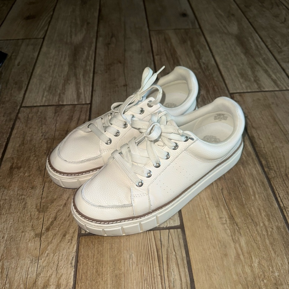 Vince Camuto White Platform Sneakers